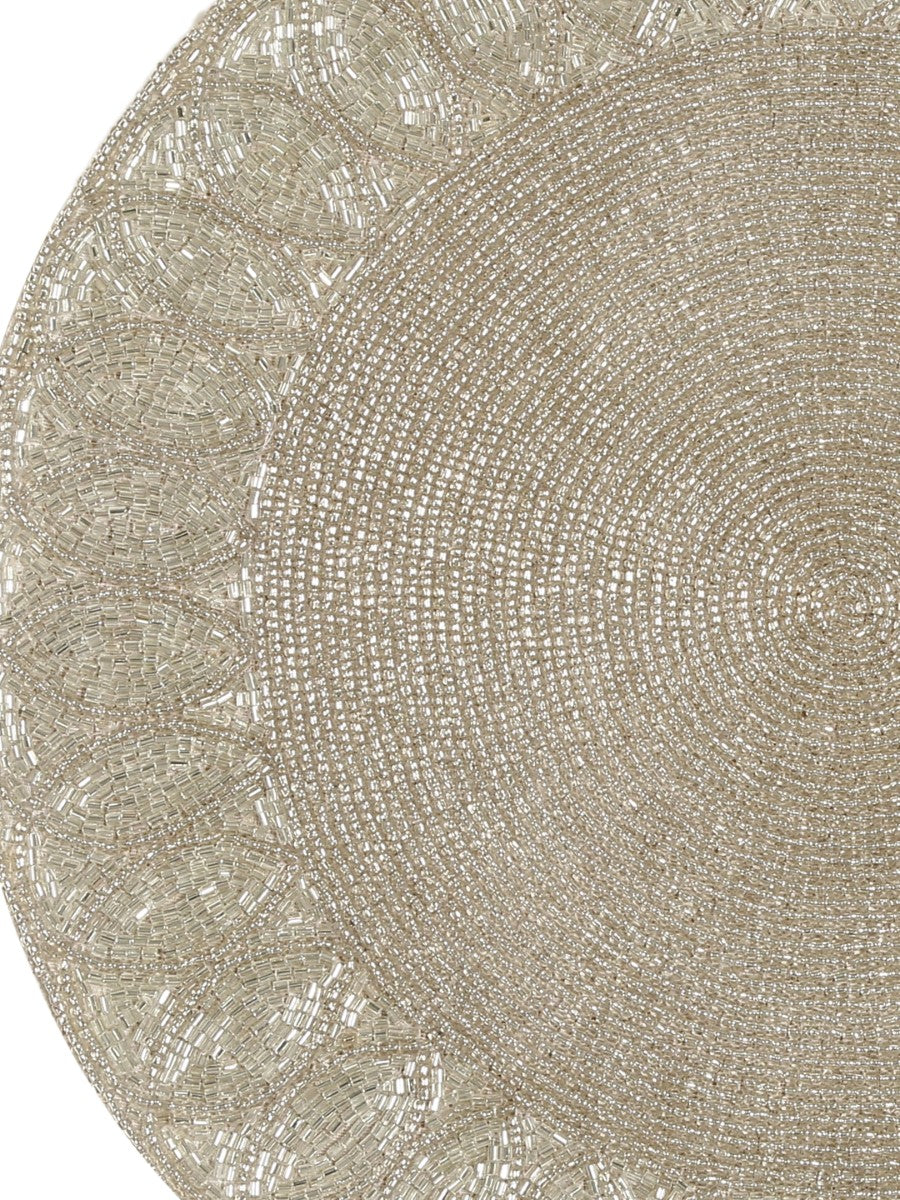 Silver Beaded Placemat