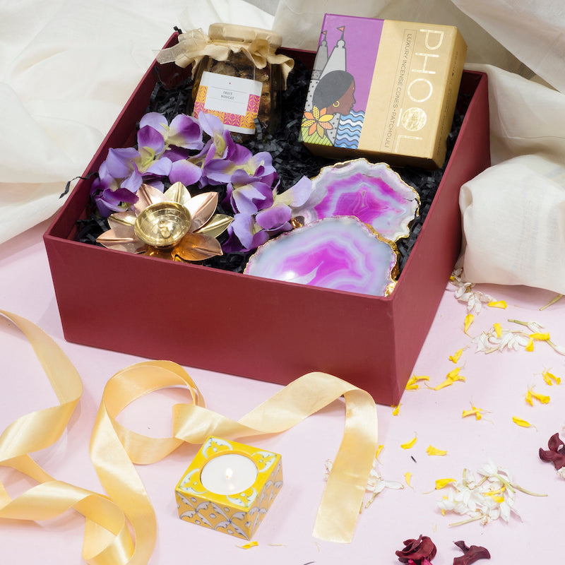 Jamun Luxury Gift Box – Purple Bird | Luxury Indian Gifting