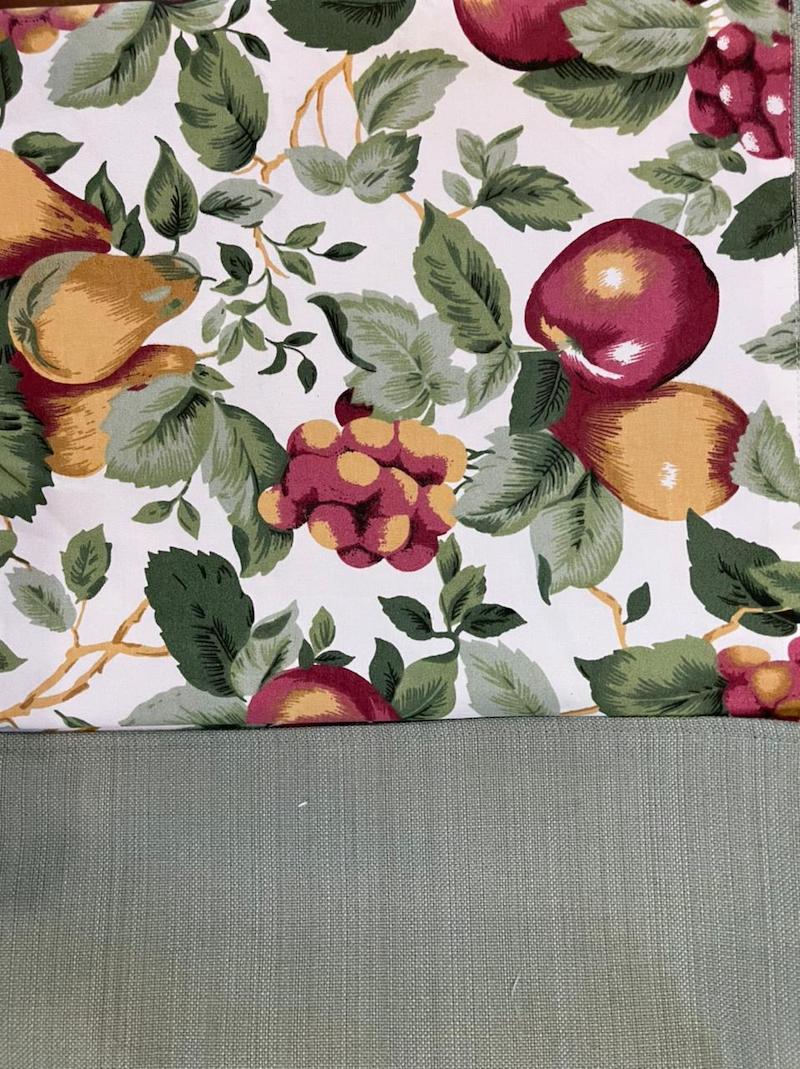 White Fruity Cotton Table Runner