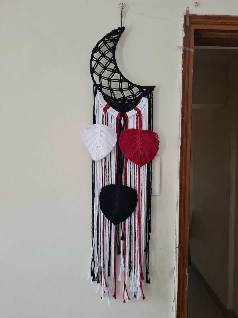 Handmade Moon Catcher Macrame Wall Hanging